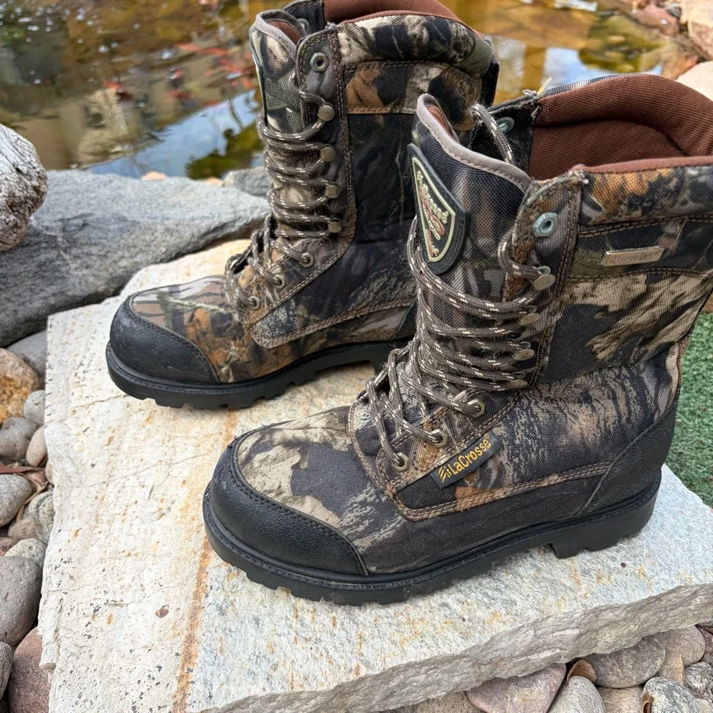 LaCrosse Brawny II 800G Thinsulate Hunting Boots‎ Men's 8 Mossy Oak Waterproof